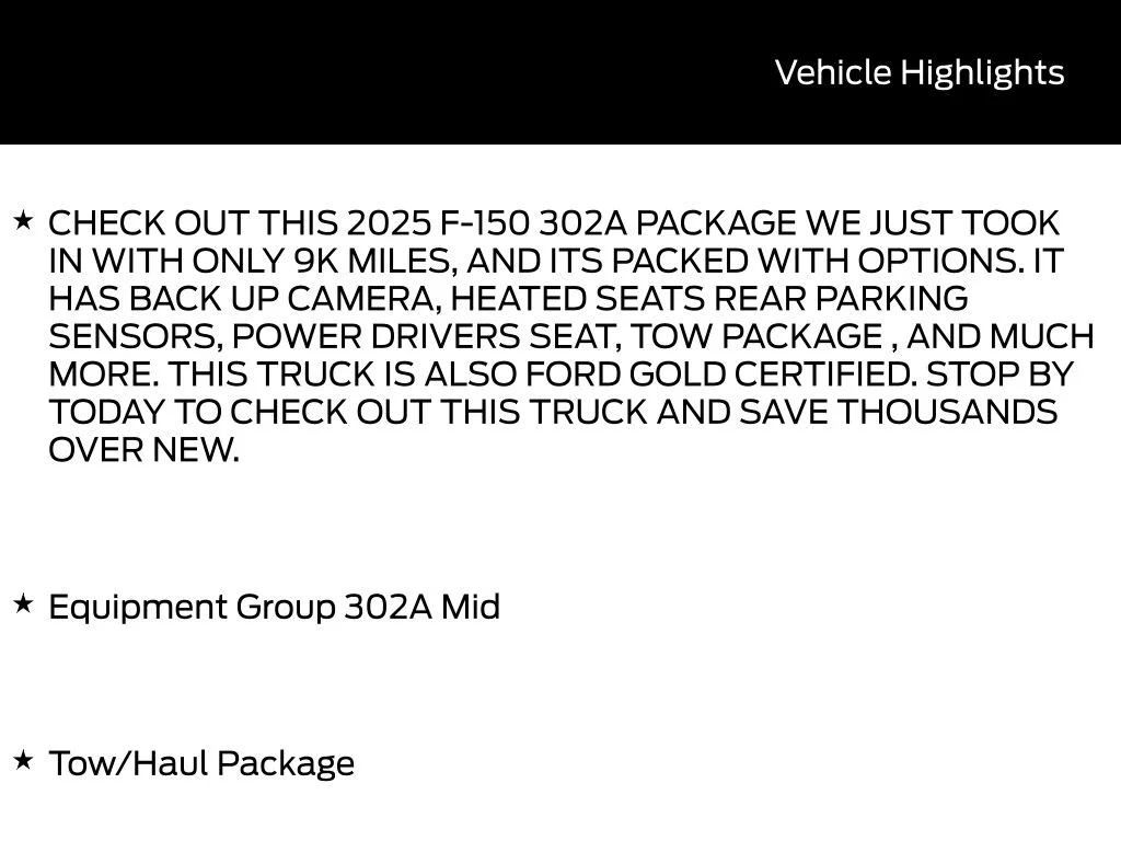 Used 2025 White Metallic Ford XLT image 8