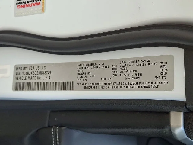 Used 2021 White Jeep Limited image 28