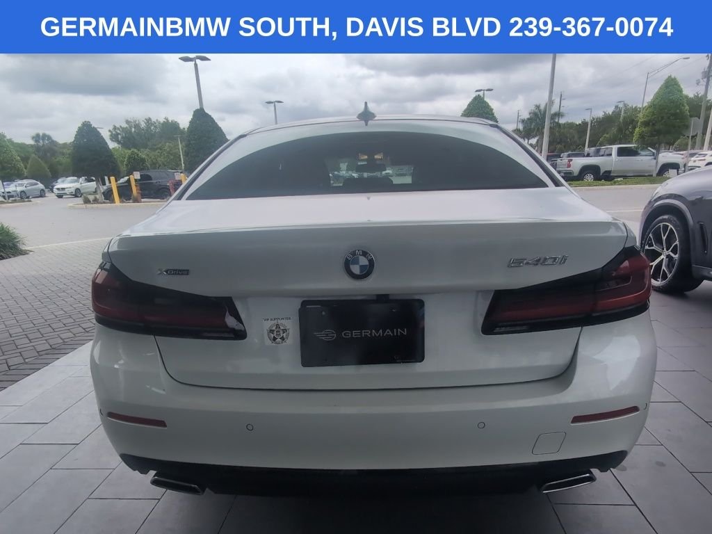 Certified Used 2023 Mineral White Metallic BMW 540i xDrive image 6