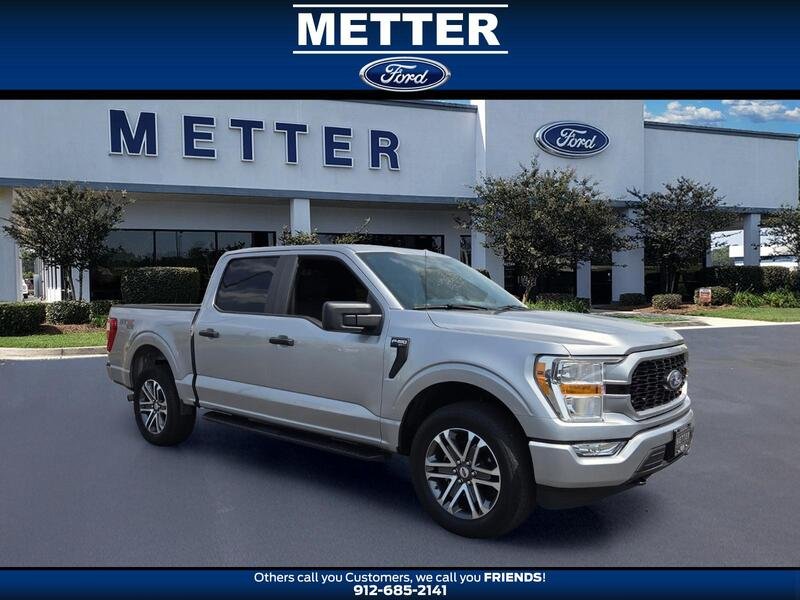 Silver 2021 Ford F-150 XL SuperCrew 4WD Pickup Truck Four-Wheel Drive