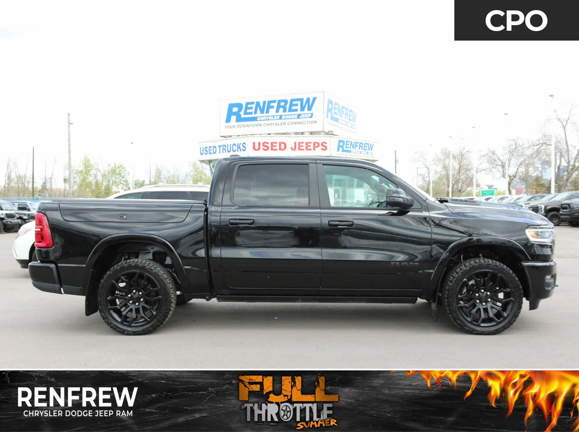 Certified Used 2025 Black RAM Limited * No Accidents | Twin-Turbo | Trailer Tow | Running Boards | Head-Up Display | 540 HP image 1