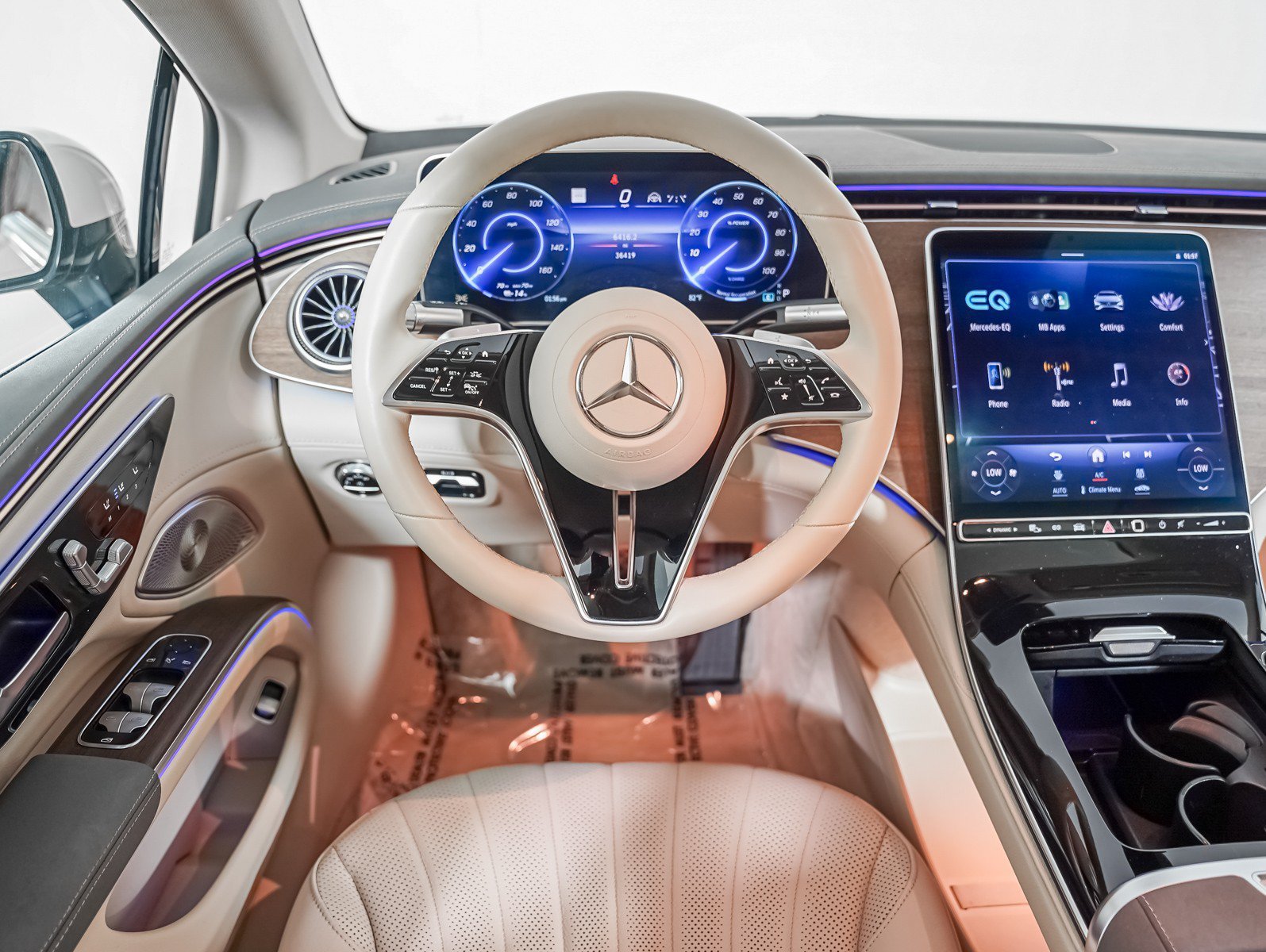 Certified Used 2023 Polar White Mercedes-Benz EQS 450+ Sedan image 14