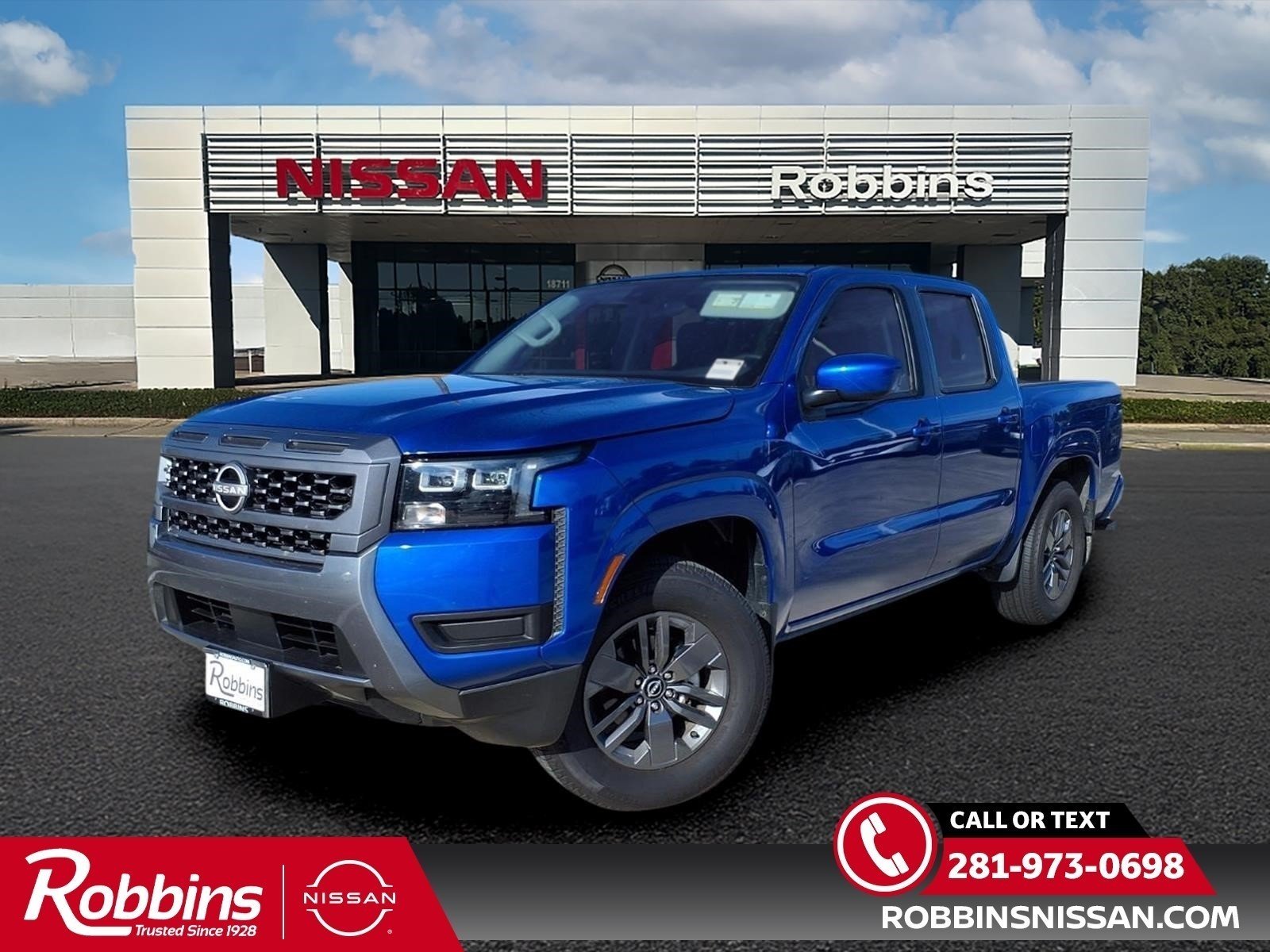 2026 Nissan Frontier SV Blue at Robbins Nissan