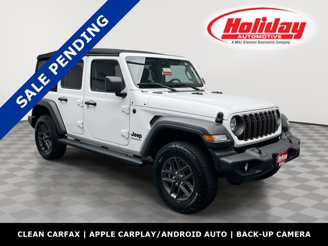 Used 2024 Bright White Clearcoat Jeep Sport S image 1