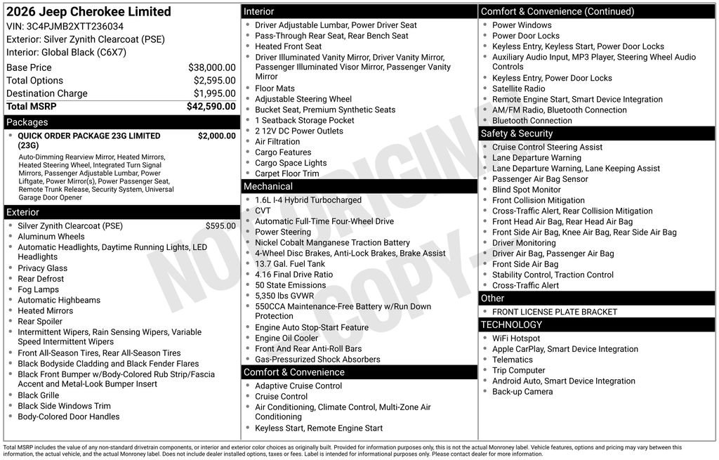 New 2026 Silver Zynith Clearcoat Jeep Limited image 36