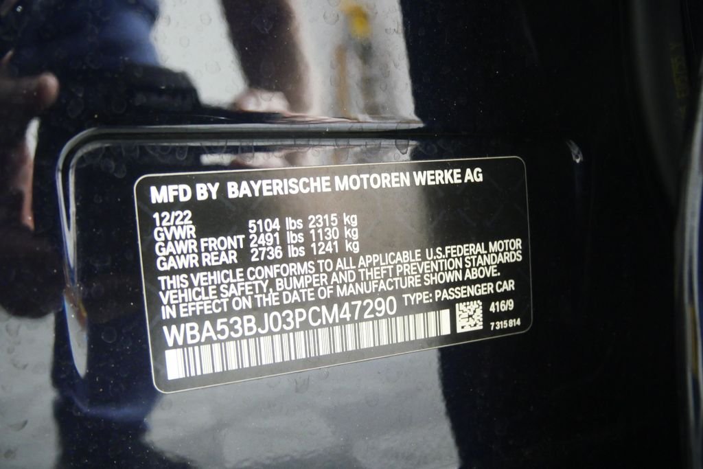 Certified Used 2023 Carbon Black Metallic BMW 540i image 30