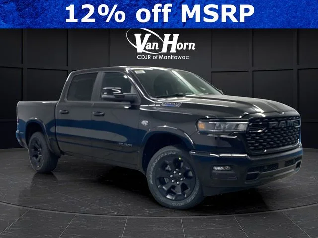 New 2026 Diamond Black Crystal Pearl-Coat Exterior Paint RAM Big Horn/Lone Star image 1