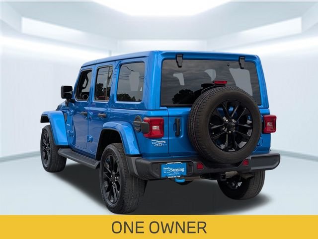 Used 2022 Blue Jeep Unlimited Sahara 4xe image 3