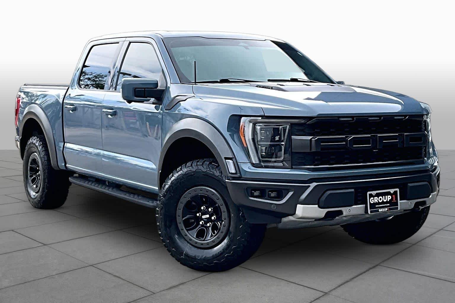 Used 2023 Azure Gray Metallic Tri-Coat Ford Raptor image 3