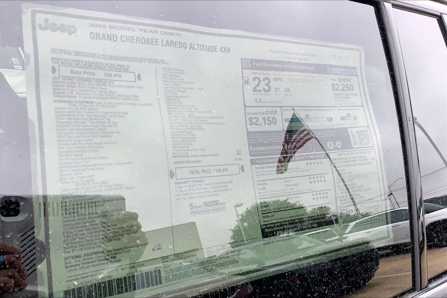 New 2026 Baltic Gray Metallic Clear-Coat Exterior Paint Jeep Laredo Altitude image 20