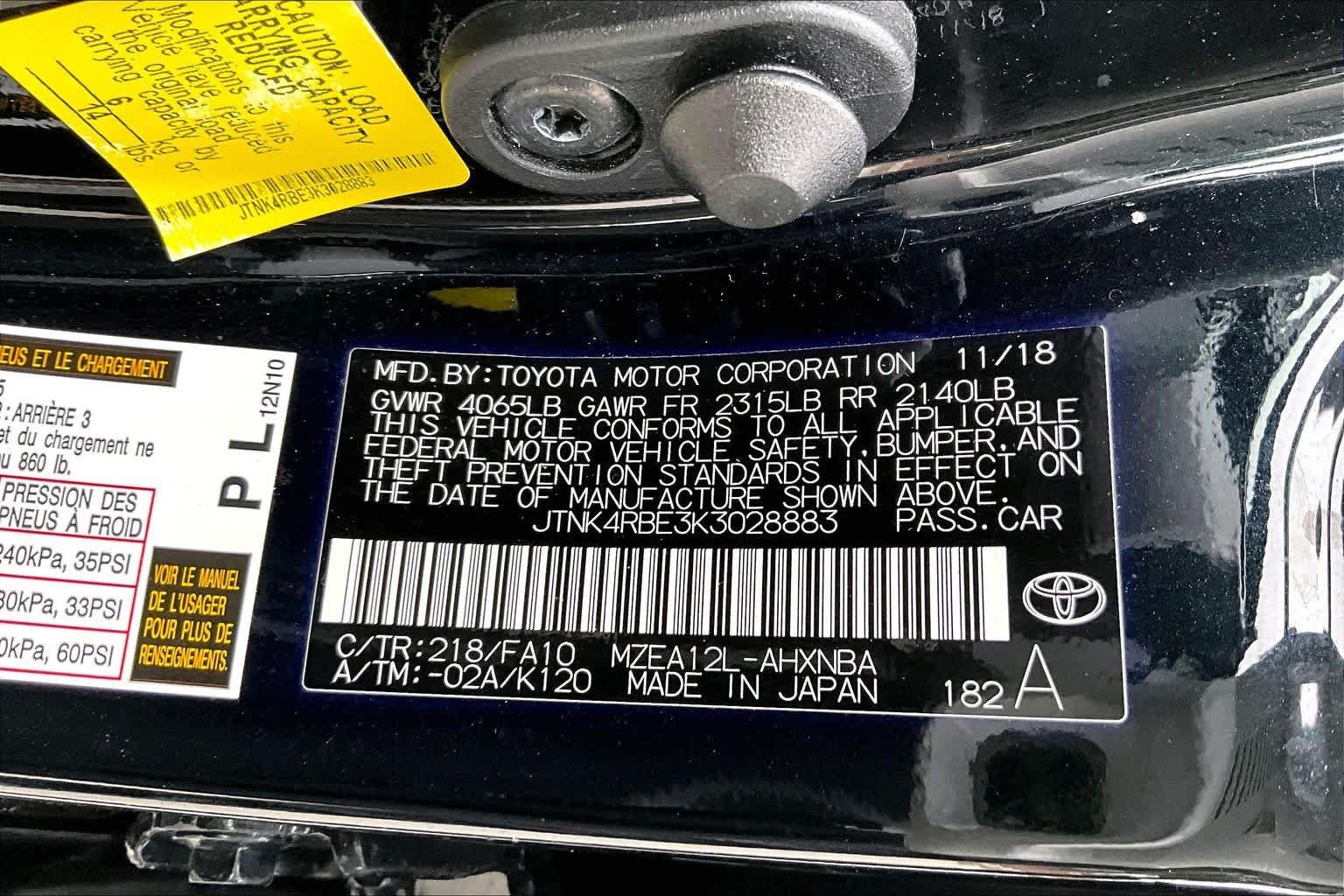 Used 2019 Midnight Black Metallic Toyota SE image 36