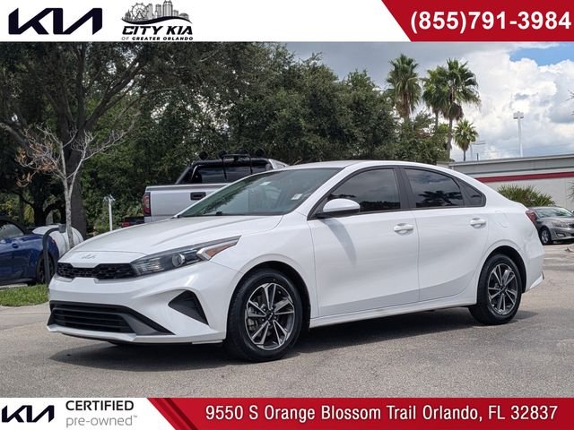 White 2023 Kia Forte Sedan Front-Wheel Drive 