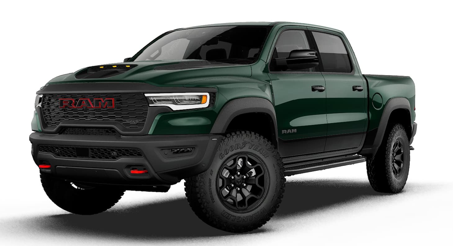 New 2027 Serrano-Green Metallic Exterior Paint RAM TRX image 1