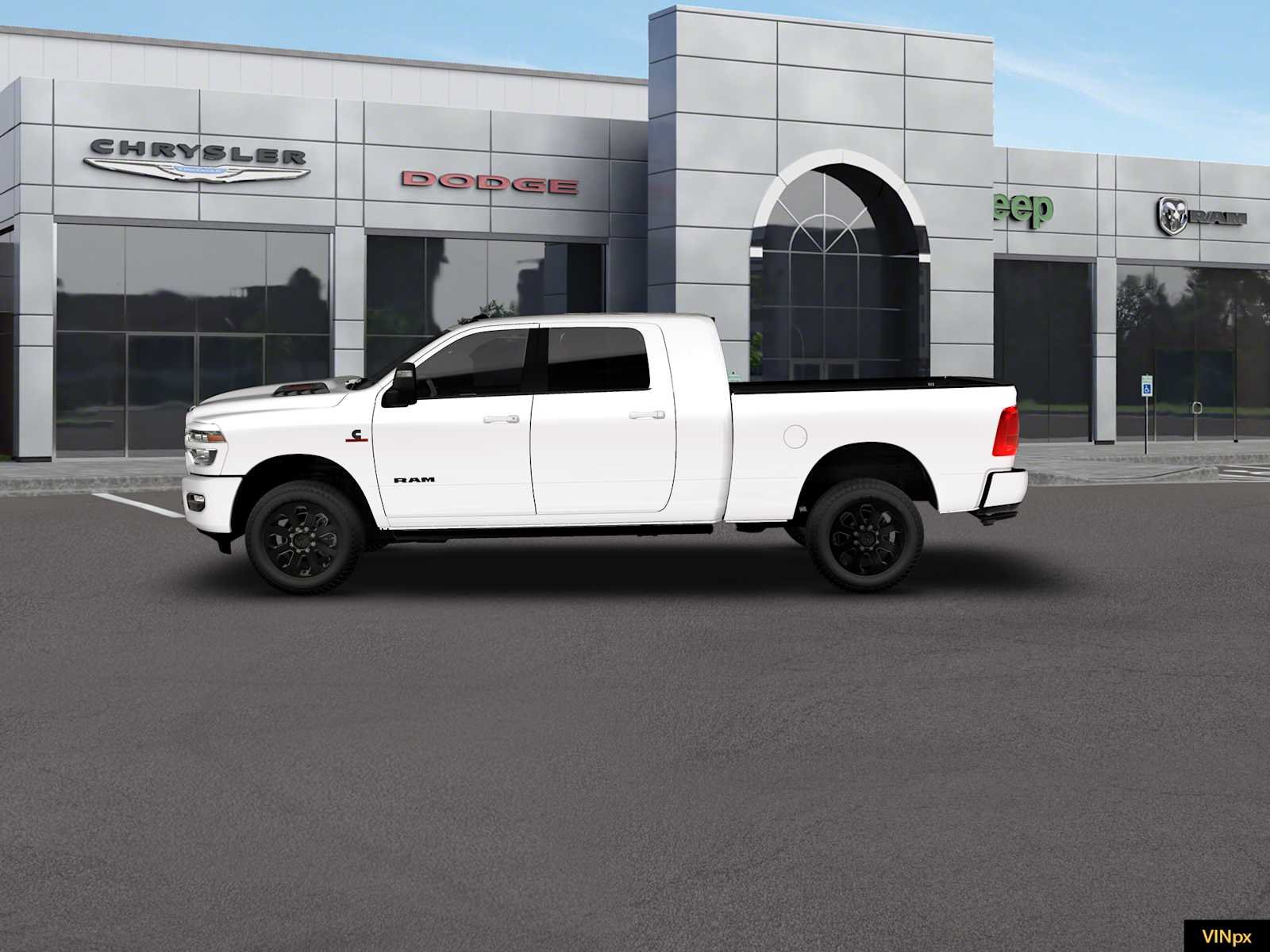 New 2026 Bright White Clear-Coat Exterior Paint RAM Laramie image 2