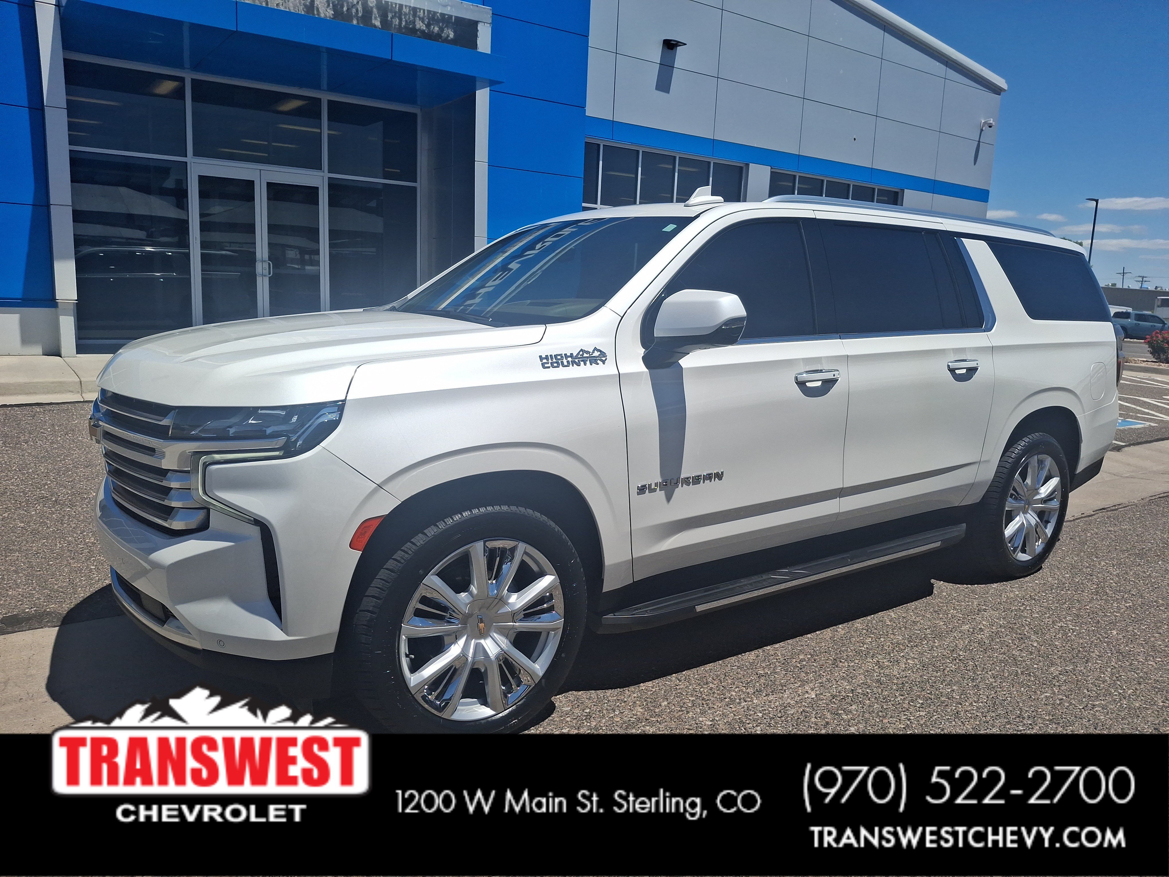 Used 2021 White Chevrolet High Country image 1