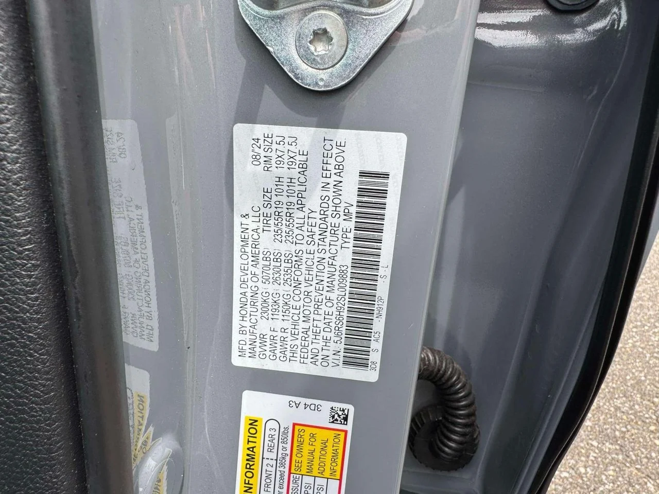 Used 2025 Urban Gray Pearl Honda Sport Touring image 15