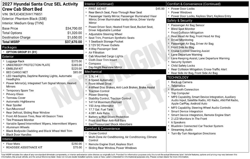 New 2027 Black Hyundai SEL Activity FWD image 18