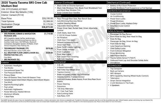 Used 2020 Silver Toyota SR5 image 18