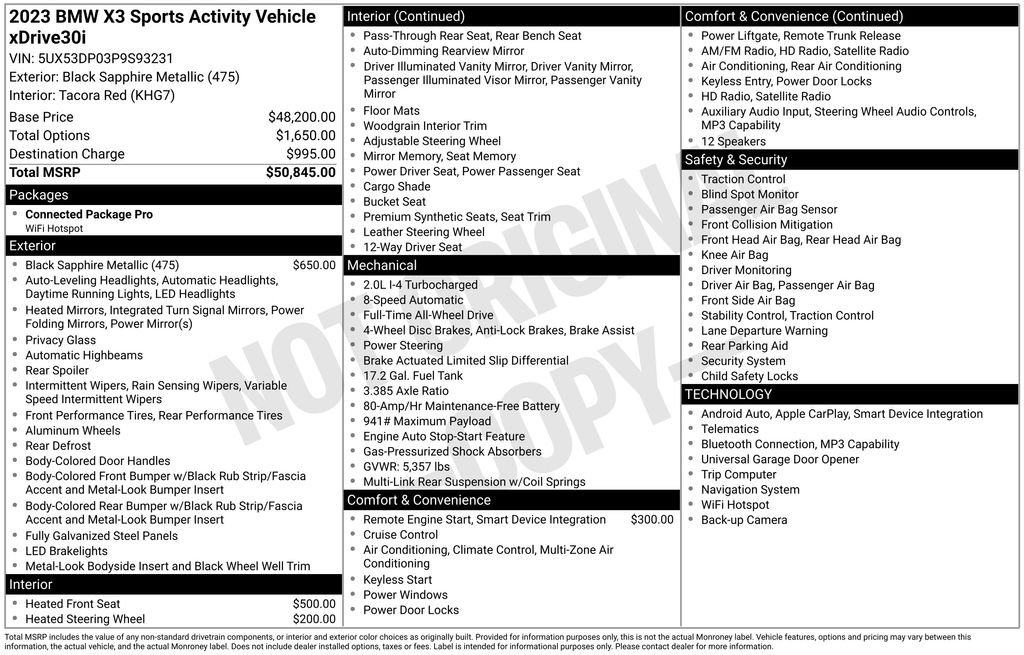 Certified Used 2023 Black Sapphire Metallic BMW xDrive30i image 7