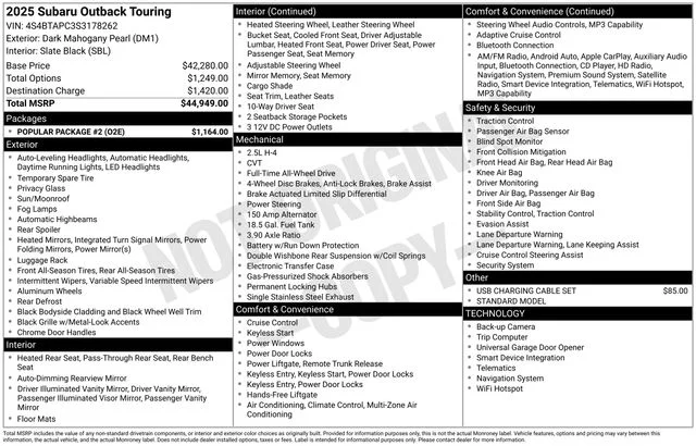 Used 2025 Red Subaru Touring image 2