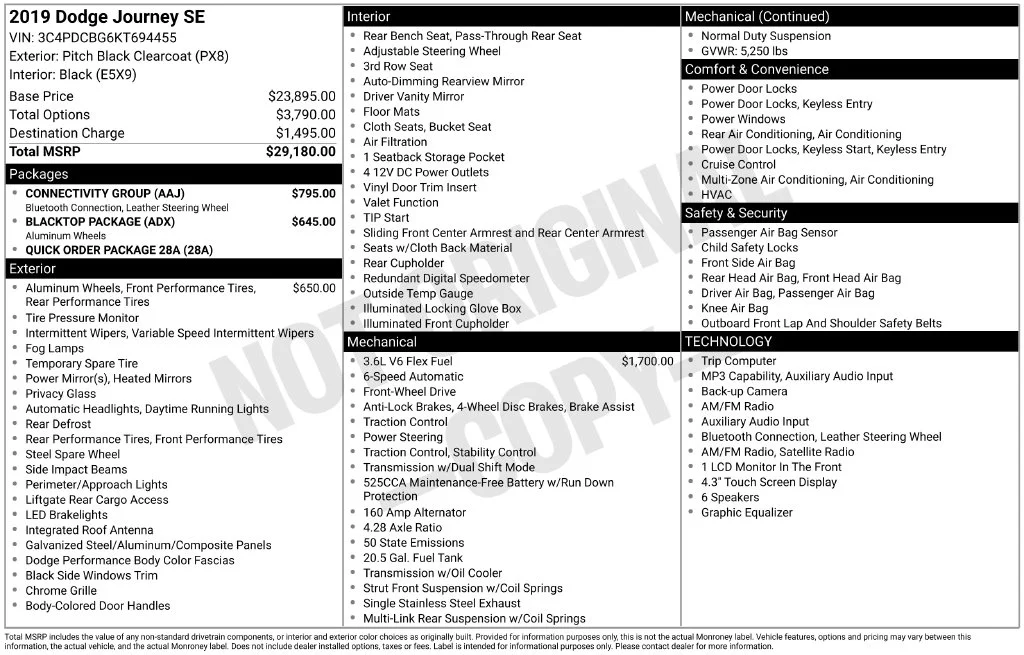 Used 2019 Black Dodge SE image 6