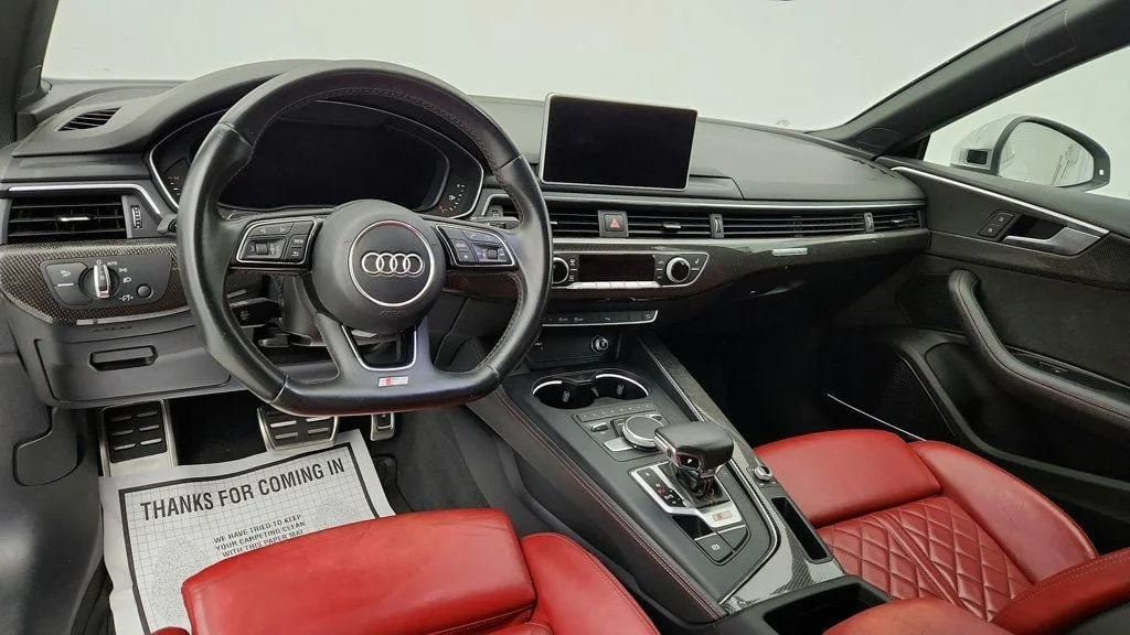 Used 2019 Glacier White Metallic Audi Premium Plus 3.0 TFSI quattro w/ B&O Sound & Magma Red Leather image 18