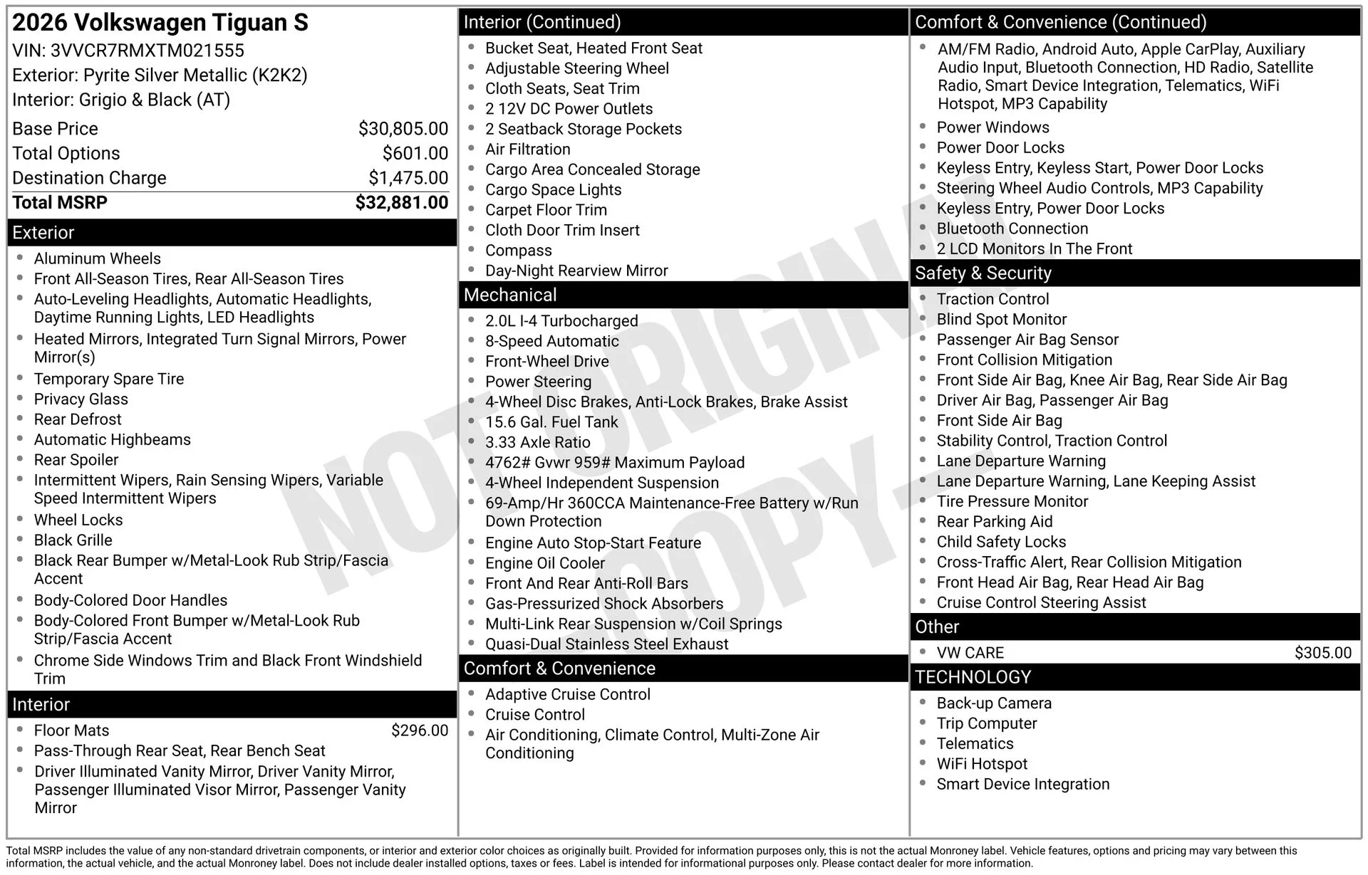 Certified Used 2026 Silver Volkswagen 2.0T S image 29