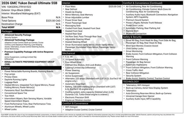 2026 GMC Yukon DENALI ULTIMATE 4X4's photo