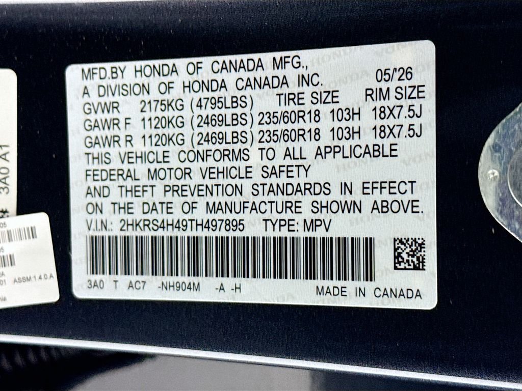 New 2026 Meteorite Gray Metallic Honda EX image 32