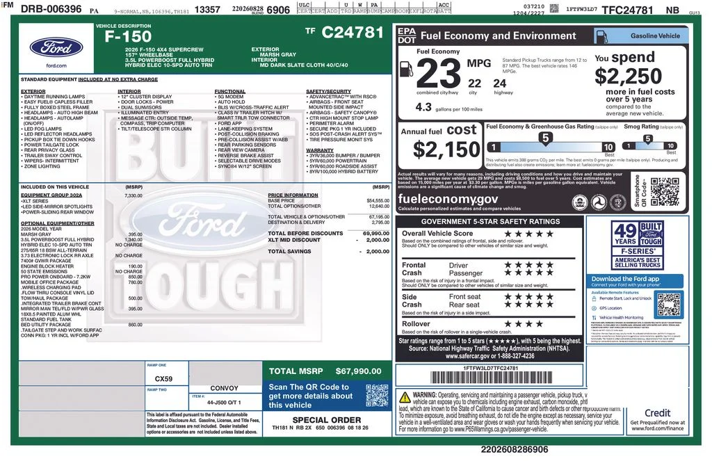 New 2026 Marsh Gray Ford XLT image 23