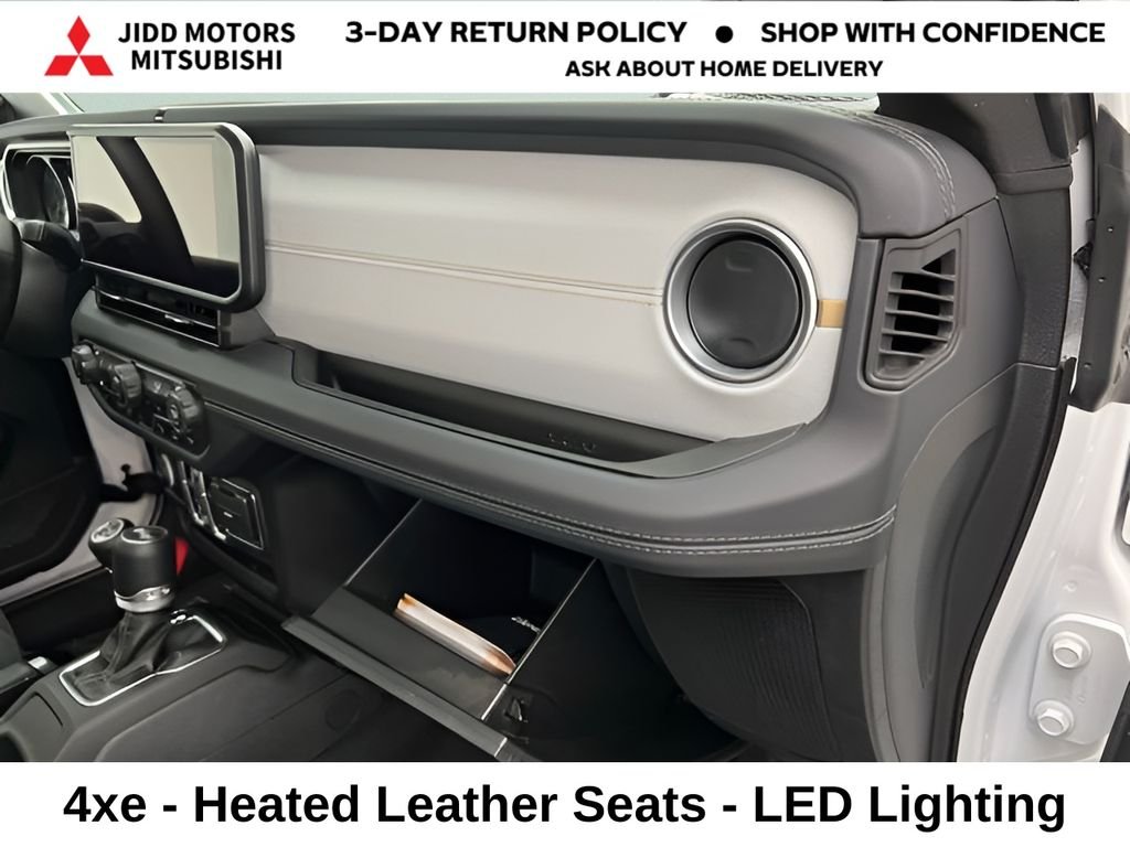 Used 2025 Bright White Clearcoat Jeep Sahara 4xe image 36