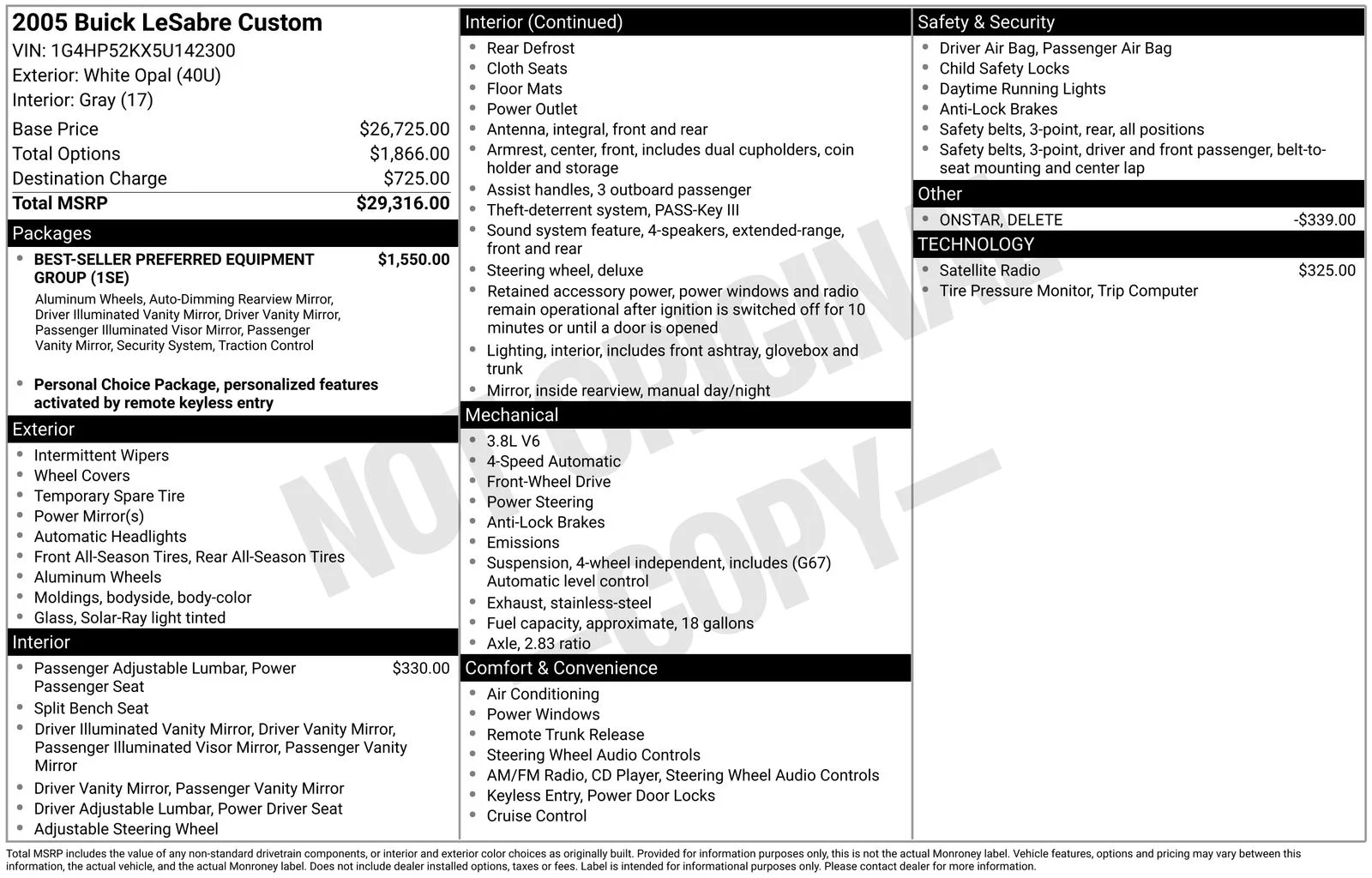 Used 2005 White Buick Custom image 63