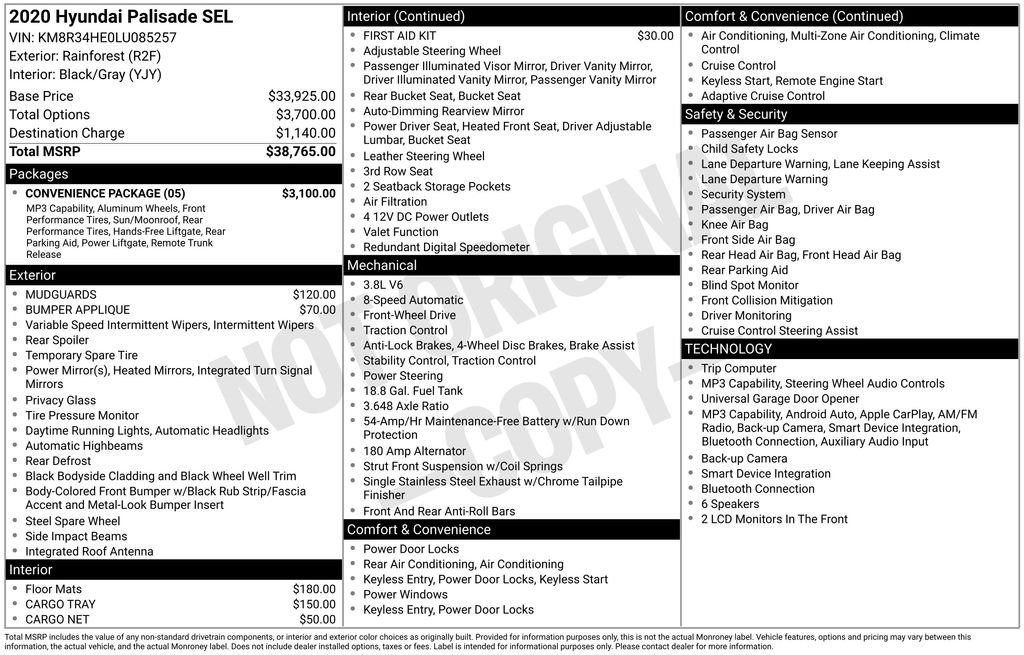 Used 2020 Green Hyundai SEL image 7