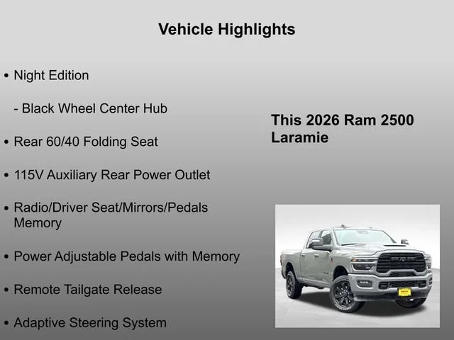New 2026 Ceramic Gray Clear-Coat Exterior Paint RAM Laramie image 35