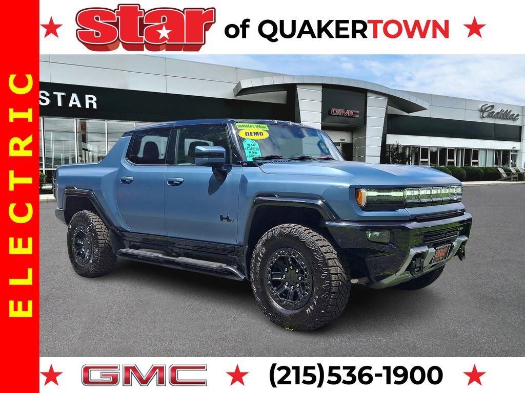 Neptune Blue Matte 2024 GMC Hummer EV Pickup 3X Crew Cab AWD Pickup Truck All-Wheel Drive