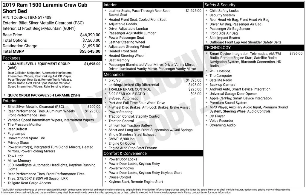 Certified Used 2019 Silver Ram Laramie image 8