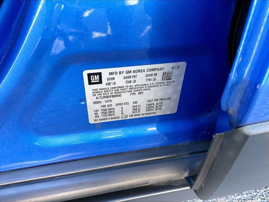 Used 2015 BRILLIANT BLUE METALLIC Chevrolet LT image 34