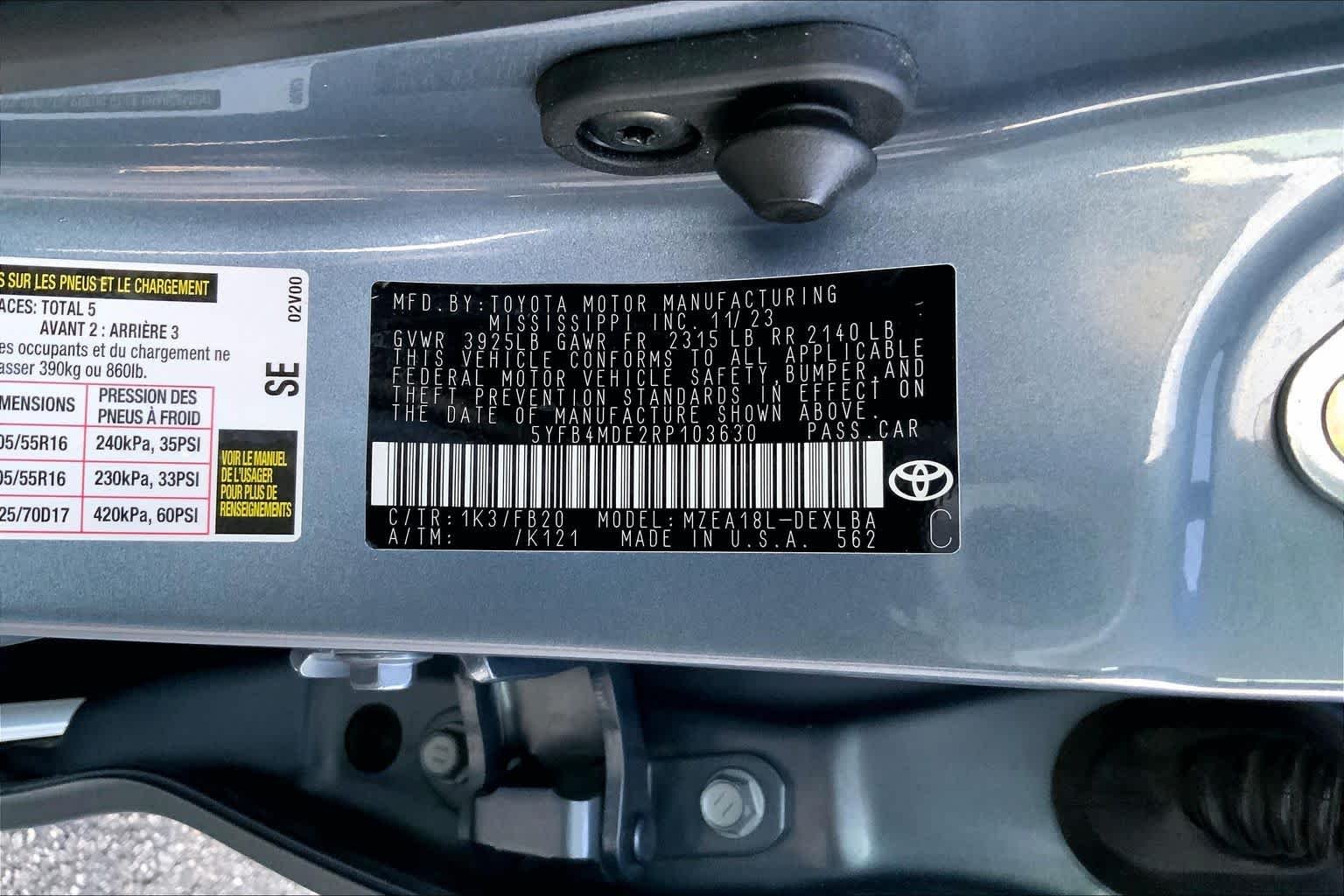 Used 2024 Celestite Toyota LE image 31