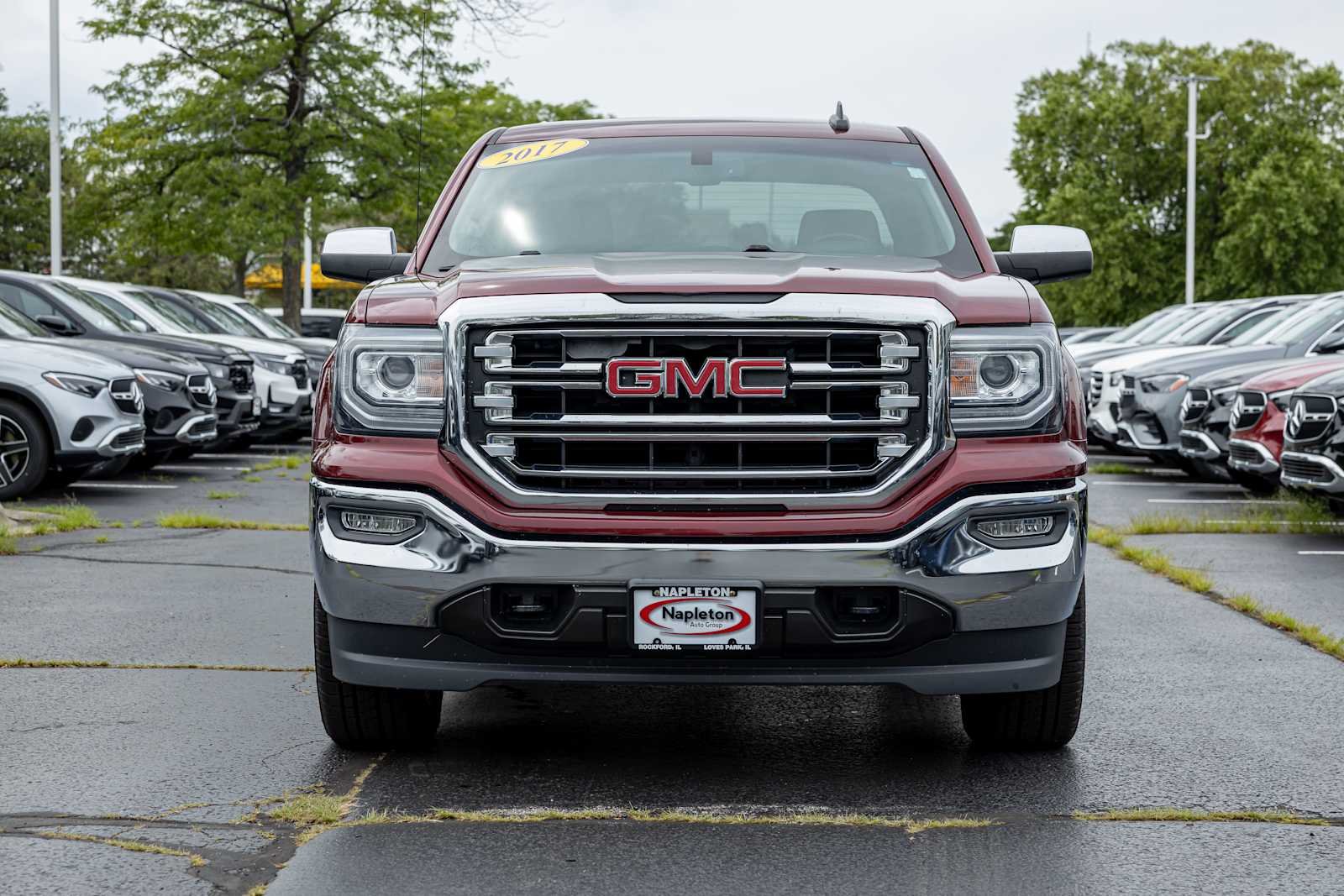 Used 2017 Crimson Red Tintcoat GMC SLT image 2