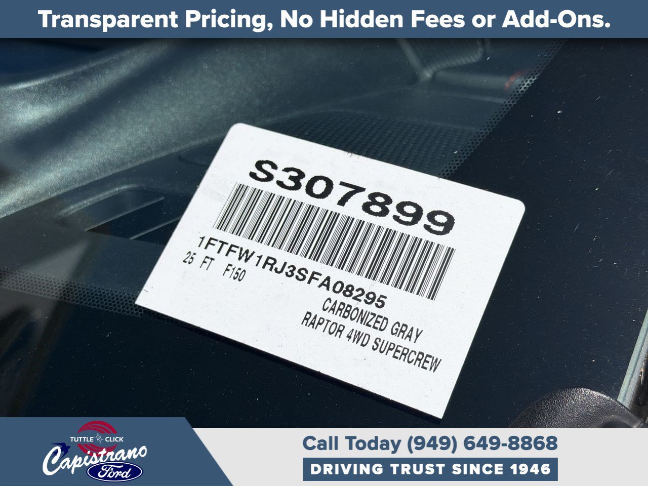 Certified Used 2025 Light Blue Clearcoat Metallic Ford Raptor image 42