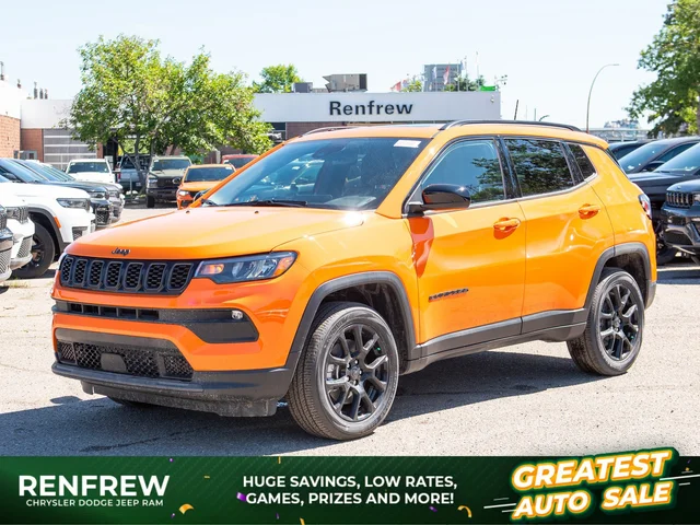 2026 Jeep Compass North Altitude* 4x4, Sunroof, Heated Seats/Wheel, Wireless Charging Pad