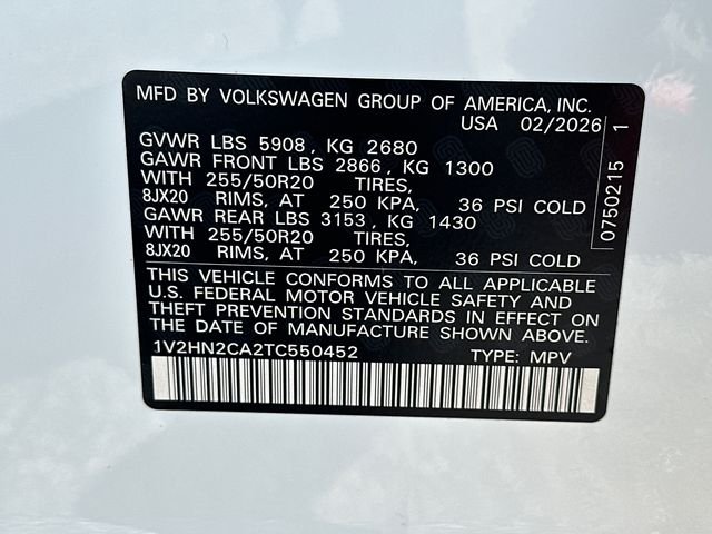 New 2026 White Volkswagen 2.0T SE w/Technology image 37