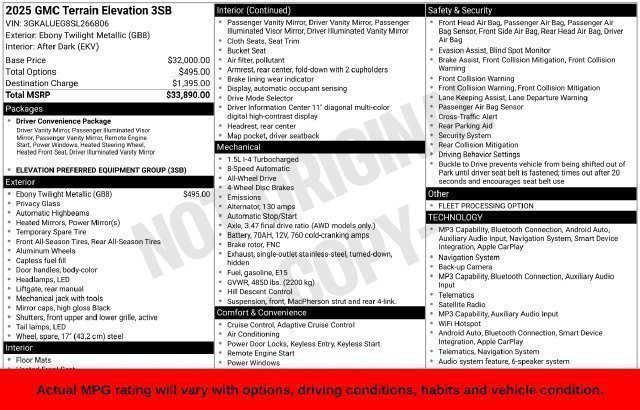 Used 2025 Black GMC Elevation image 35