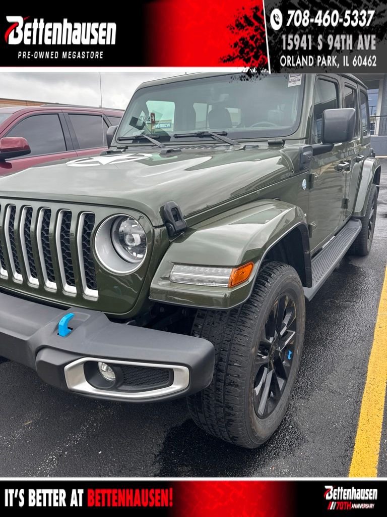 Certified Used 2023 Green Jeep Sahara 4xe image 1