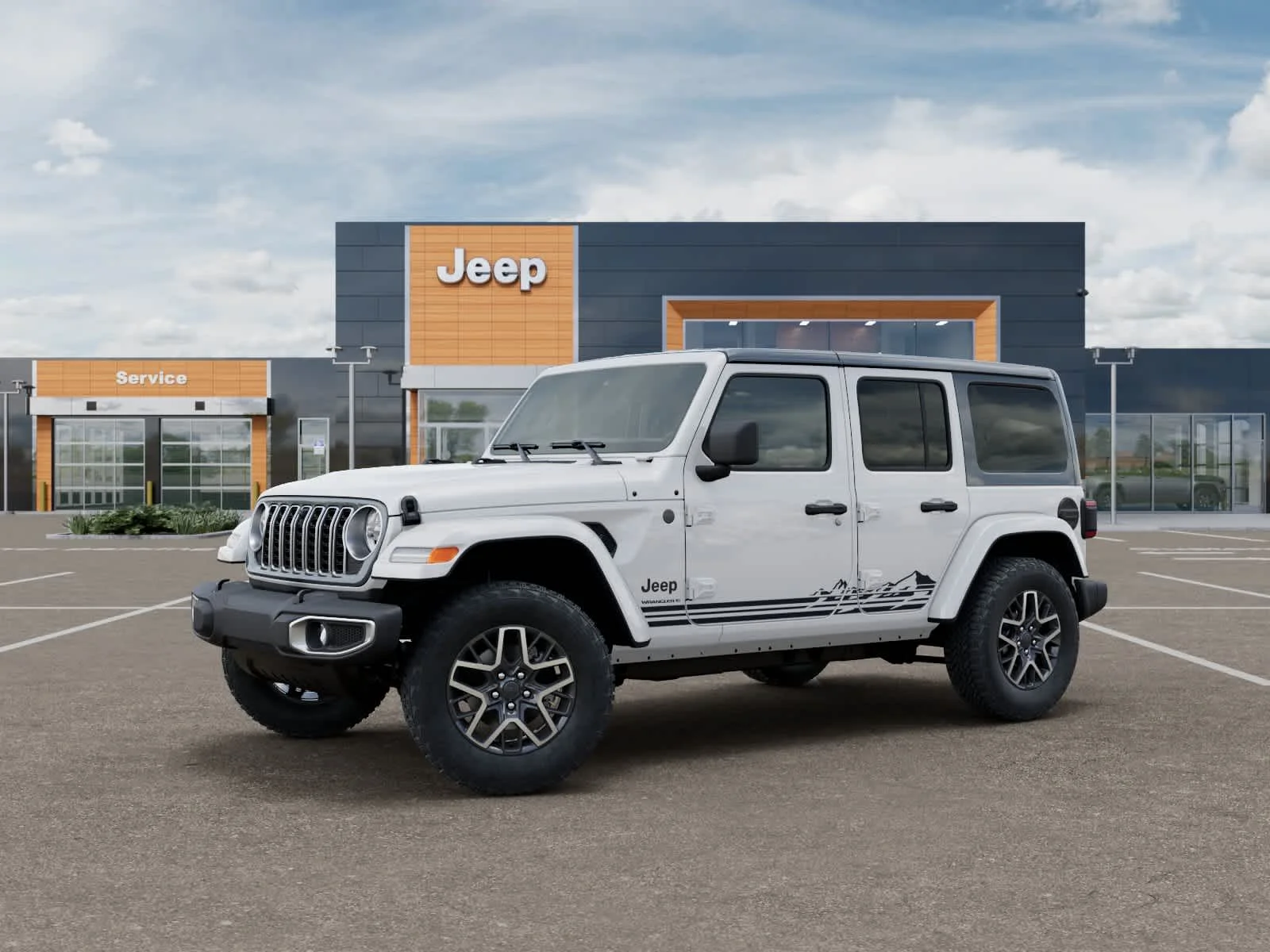 New 2026 Bright White Clearcoat Jeep Sahara image 2