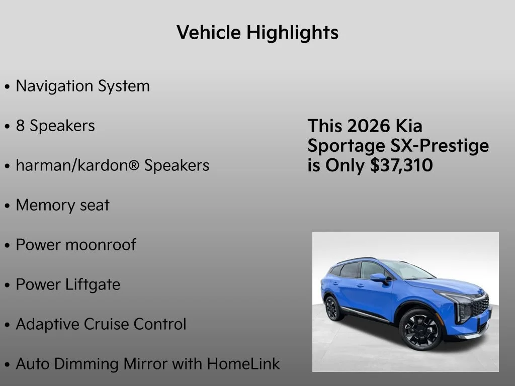 New 2026 Nebular Blue Kia SX-Prestige image 32
