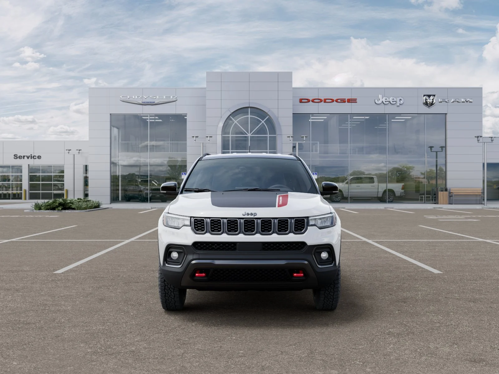 New 2026 Bright White Clear-Coat Exterior Paint Jeep Trailhawk image 32