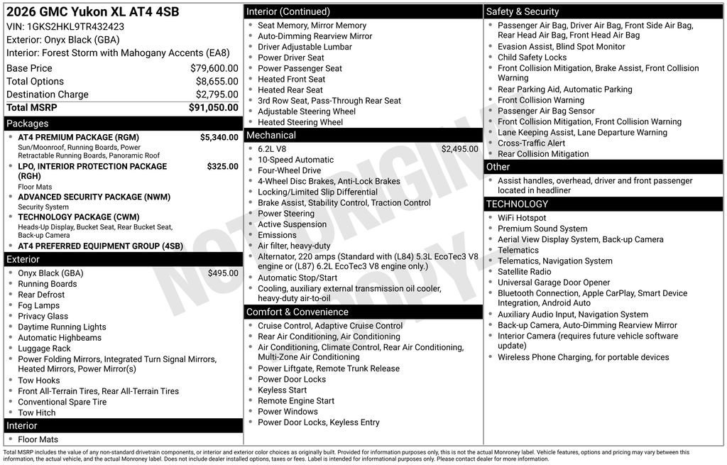 New 2026 Onyx Black GMC AT4 image 28