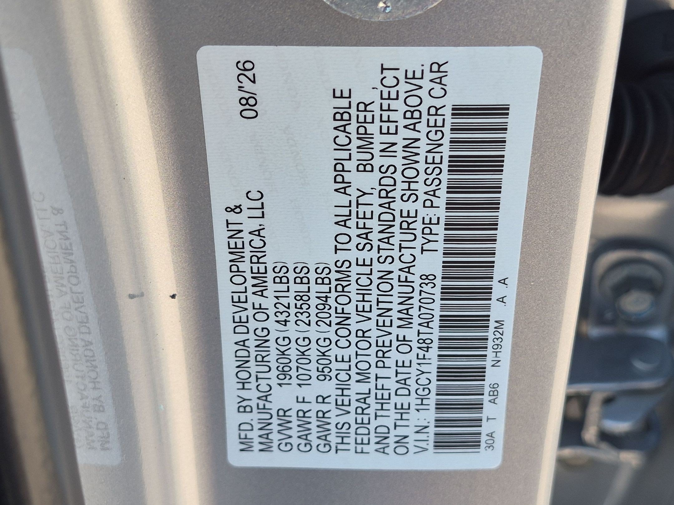 New 2026 Solar Silver Metallic Honda SE image 16