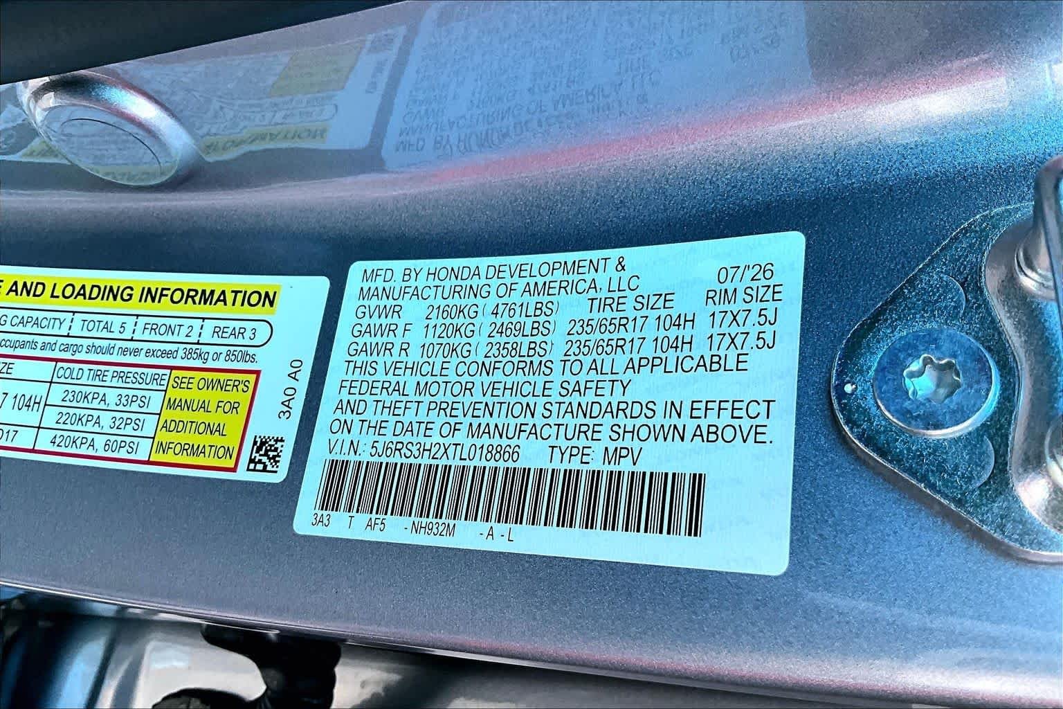 New 2026 Solar Silver Metallic Honda LX image 21